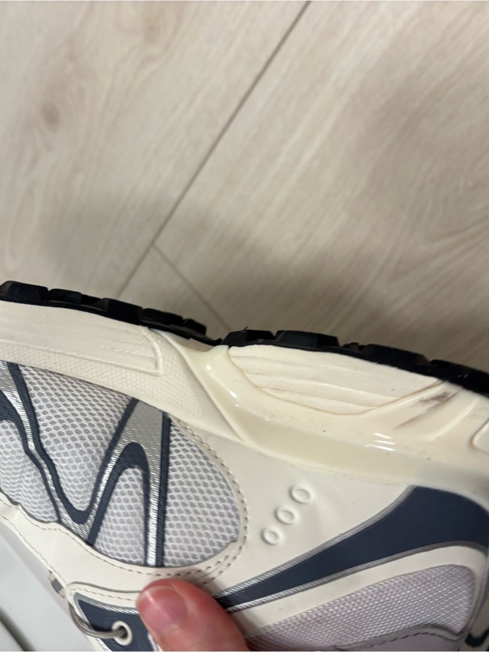 Salomon White and Gray Mesh Sneakers - Picture 9 of 13